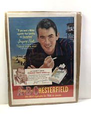 1949 Full Page Magazine Print ad- Chesterfield Cigarettes - Gregory Peck picture