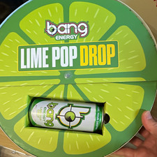 Bang Energy Lime Pop Drop VIP PR Promo Spinning Wheel Kit FULL Cans Unopened picture
