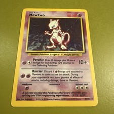 Mewtwo 010/102 Base Set Unlimited Holo - LIGHTLY PLAYED picture