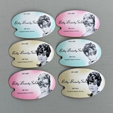 Lot of 6 VTG Beauty Shop Business Appointment Business Cards 1960s Hair Styles picture