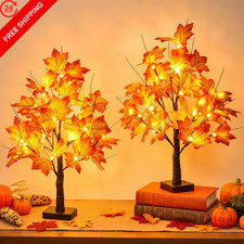 EAMBRITE Fall Decorations for Home Maple Tree Decor Orangex2 picture