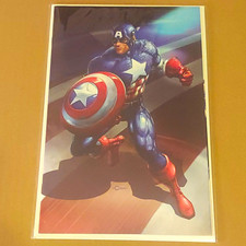 Marvel Captain America #7 1:50 Ratio Clayton Crain Virgin Variant Cover picture