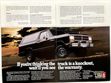 1985 Dodge Ram Charger Truck Two Page Print Ad Knockout picture