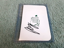 2017 Masters Champion Sergio Garcia Autographed Signed Masters ScoreCard W/COA picture