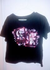 Disney Tim Burton's The Nightmare Before Christmas Women's Size M Black T-Shirt picture