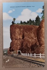 Postcard, Linen - Oneonta Bluffs OR, writing on back, not posted, c 1950s picture