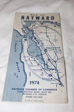 VINTAGE 1974 Chamber of Commerce Hayward San Leandro Street Map Collectible picture