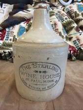 Red Wing Stoneware Jug St. Paul Minnoesta Wine House Antique picture