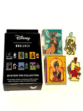 Disney Villains Book & Bookmark Box Lunch Mystery pin. New/box. You Choose. picture