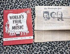 VTG 1st World’s Fair of Music 1948 Program Ella Fitzgerald Grand Central Palace picture