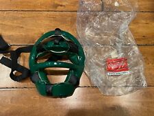 VINTAGE 1970'S GREEN RAWLINGS SMA BASEBALL CATCHERS MASK MINT CONDITION picture