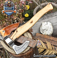 CSFIF Hand Forged Knife high carbon steel, Vikings axes & etc Axe Knife Ash Wood picture