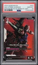 2024 GUNDAM EDITION BETA ALTERNATE ART #001 AILE STRIKE GUNDAM PSA 10 picture
