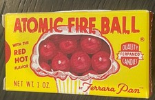 Vintage 1960’s ATOMIC FIRE BALL CANDY  Unopened  Box  New Old Stock  RARE picture