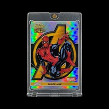SPIDER-MAN GOLD CHROME REFRACTOR HOLO CARD 2025 Topps Chrome Avengers - Marvel picture
