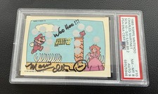1989 Topps Nintendo Mario 2 Screen 10 PSA 8 Charles Martinet Auto PSA 9 picture
