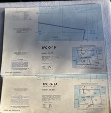 Vintage TPC Aeronautical Charts G-1A G-1B Spain Portugal Gibraltar Algeria Lot 2 picture