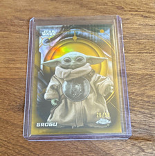Topps Chrome Star Wars Mandalorian & Grogu Grogu #32 Serial Numbered 26/50 picture