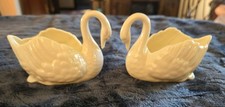 Vintage Lenox Pair Of Swan Trinket Dishes Green Stamp 1931-1953 picture