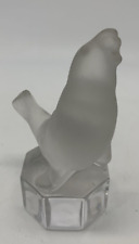 Vintage Goebel Crystal Glass Seal / Sea Lion Figurine Frosted 1985 Signed picture