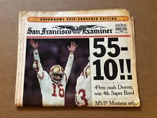 55-10 49ers Win Super Bowl Complete Newspaper January 29 1990 Joe Montana Rice picture