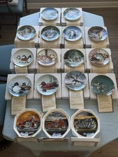 SET Lot Of 17 Franklin Mint Heirloom Mixed Indian Bikes and Anim Limited Plates picture