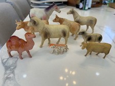 9 Vintage Celluloid Animals 2 Inches to 5 1/4 Inches READ ALL picture