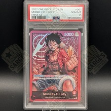 2022 ONE PIECE STARTER DECK ST01-STRAW HAT CREW ERRATA MONKEY D. LUFFY PSA 10 picture