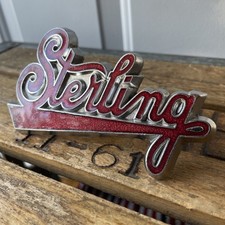 VTG Early Sterling Trucks Enamel Hood Badge Emblem D.L. Auld 2915 RARE GORGEOUS picture