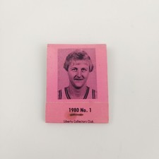 RARE 1980 Liberty Superstar Matchbook Celtics Larry Bird Rookie Year NOS PINK picture