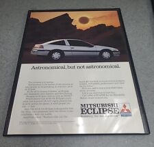 Mitsubishi Eclipse Motors 1989 Print Ad Framed 8.5x11 Wall Art  picture