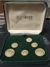 Ben Silver Vintage 22K Gold Plated Great Seal blazer/suit button set picture