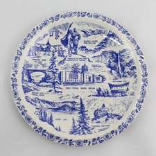 Vernon Kilns State of Oregon Collector Plate Famous Landmarks picture