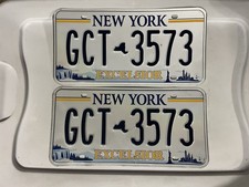 New York Pair Of License Plats Excelsior GCT 3573 picture