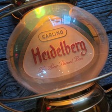 VTG Heidelberg Beer Double Lantern Bar Sign Original Lighted Carling '60s READ picture