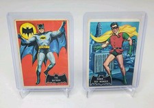 1966 Topps Batman Trading Cards~Batman & Robin ROOKIES~Authentic~Low Grade~READ picture