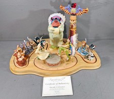 Disney WDCC Peter Pan Indian Campground “Fireside Celebration” 79/1000 w/ COA picture