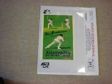 Cricket Memorabilia  Australian Test Match Postcard signed by Don Bradman picture