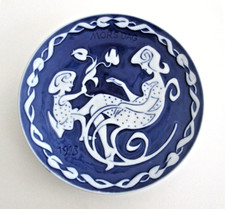 Vgt 1973 Royal Copenhagen Plate Mothers Day Blue Porcelain 6