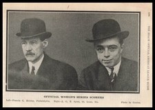 1912 World Series Scorers Photo Francis C.  Richter And J. G. T. Spink Print Ad picture