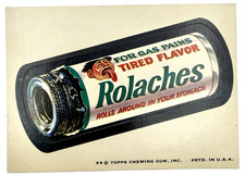 1974 Topps Wacky Packages 8th Series Rolaches Sticker Tan Back Original Vintage picture