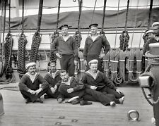 1893 IMPERIAL RUSSIAN NAVY CREW MEMBERS 8.5X11 Photo picture