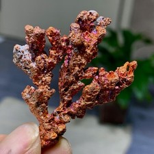 28G Rare iridescent Native Copper crystal mineral specimen picture