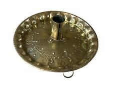 Antique W.B JAMTSLOJR B8 Brass Taper Candle Holder Plate W/Wall Hook 7”- OLD picture