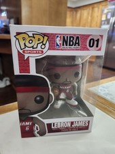 Funko POP #01 LeBron James Miami Heat NBA See Pics & Description picture