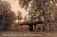 East Lansing MI Bridge MI Michigan Agricultural College State RPPC Postcard COPY picture