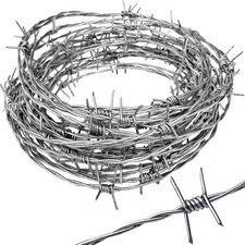 Real Barbed Wire 25Ft 18 Gauge - Great for Crafts Fences and Critter Deterrent picture
