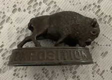 1901 PAN AMERICAN EXPOSITION BUFFALO BRONZE PAPERWEIGHT - Vintage picture