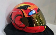 1STORM Motorcycle Bike Full FACE Helmet Booster Iron Red - Size XL (61-62cm)  picture