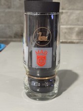 Vintage MAB Schutz Marke MAINZER AKTIEN Beer Glass GERMANY picture